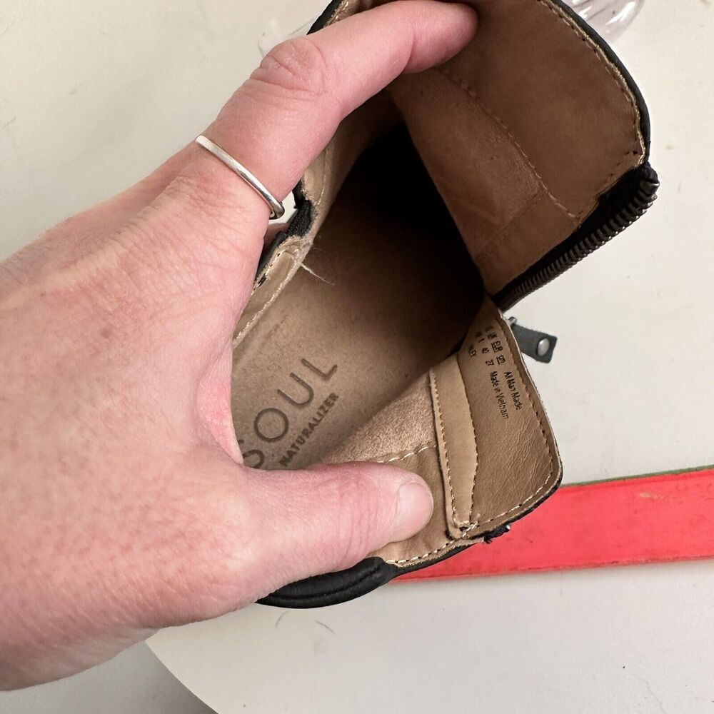 Soul Naturalizer Womens Size 10M Haley Black Wedge Boots Shoes Careerwear Witchy - Picture 15 of 16